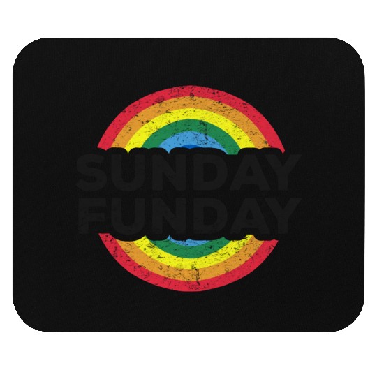 Sunday Funday Vintage Distressed Mouse Pads