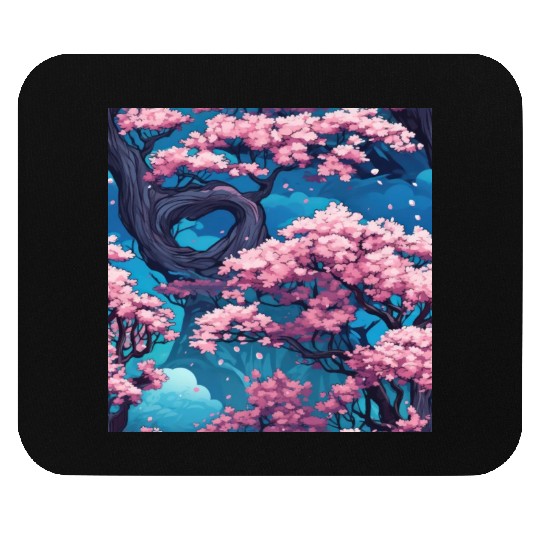 Anime Euphoria: Fantasy Cherry Blossom Dreamscape Mouse Pads