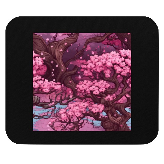 Anime Euphoria: Fantasy Cherry Blossom Dreamscape Mouse Pads
