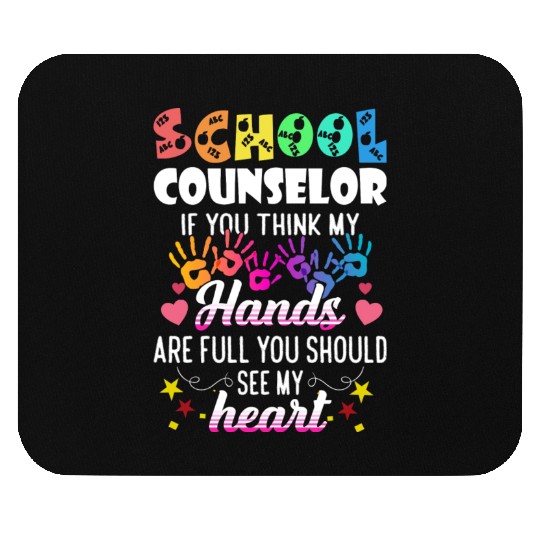 School Counselor Heart Teacher Appreciation Mouse Pads