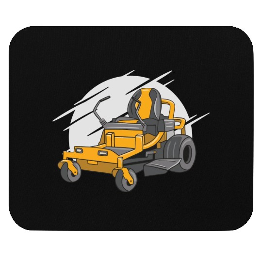 Lawn Mower A Yellow Lawn Mower Gardening Mouse Pads