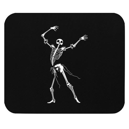 Dancing Skeleton White Mouse Pads