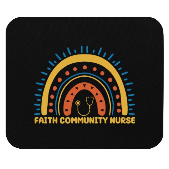 Faith Community Nurse Boho Rainbow Mouse Pads