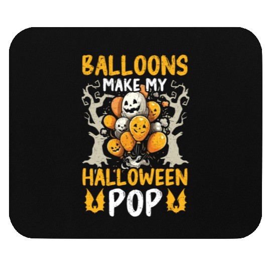 Balloon Halloween Trick Or Treat Spooky Boo Ghost Mouse Pads