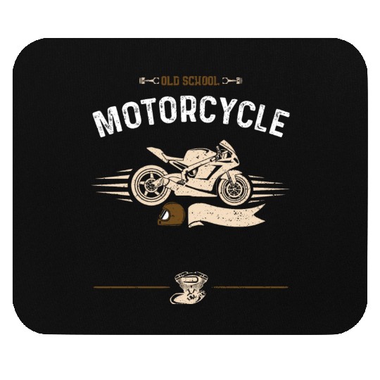 Old School Motorcycle - Motorcycle Mouse Pads