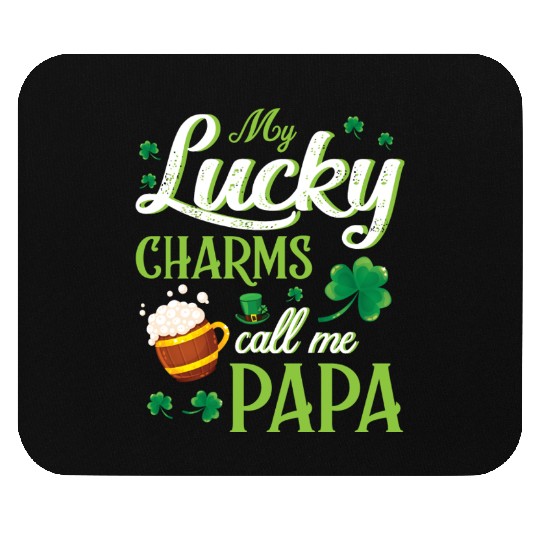 Saint Patrick Beer Shamrocks My Lucky Charms Call Mouse Pads