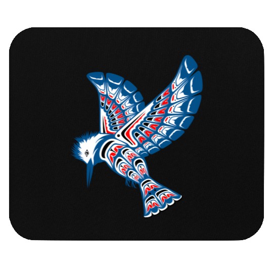 Native American Style Kingfisher Pacific Northwest Mouse Pads