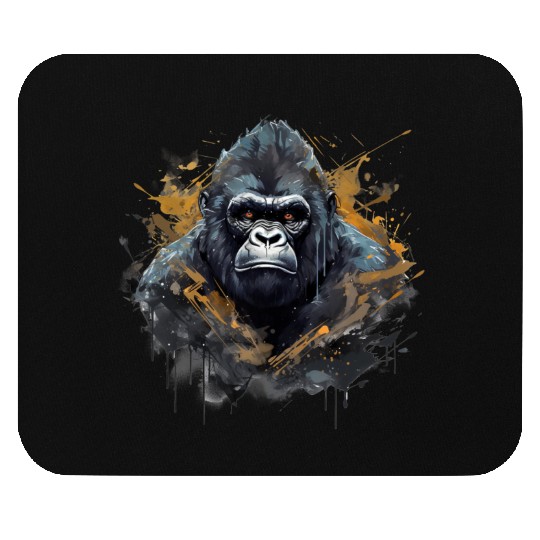 Gorilla King. Power in a Graffiti Style. Mouse Pads