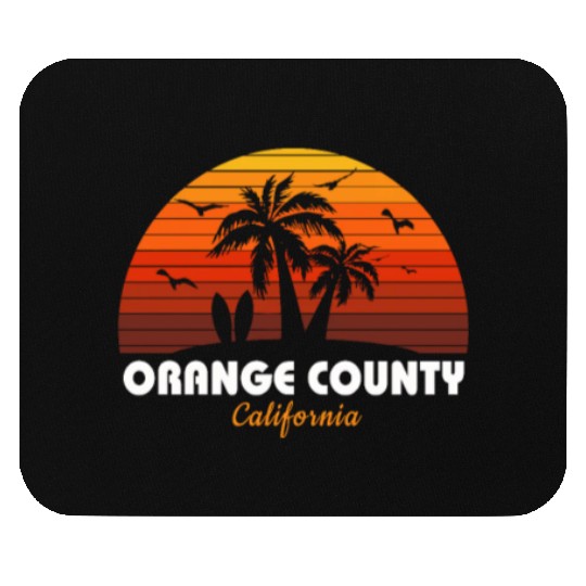 Retro Orange County California Sunset Cool Mouse Pads
