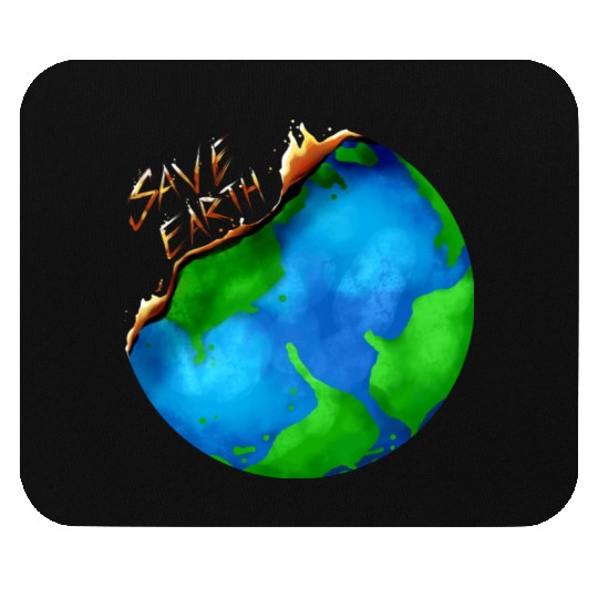 Burning Earth Globe Save Earth For Earth Day Mouse Pads