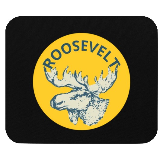 Teddy Roosevelt Bull Moose Py Mouse Pads