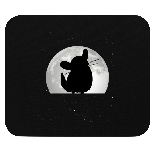 Chinchilla Moon Dust Bunny Mouse Pads