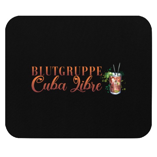 Blutgruppe Cuba Libre Cocktail Bartender Mouse Pads