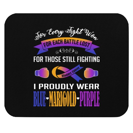 I Proudly Wear Blue Marigold Purple Bladder Cancer Mouse Pads