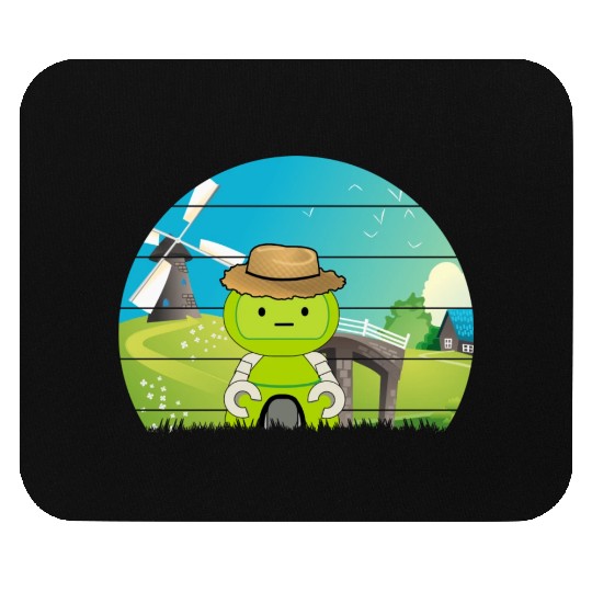 Robot Farmer Mouse Pads