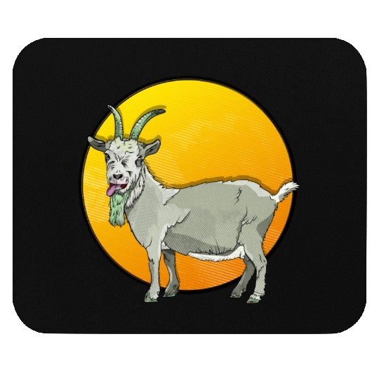 Goat With A Green Beard Mouse Pads