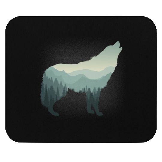 Lone Wolf Survives The Mountain Mouse Pads