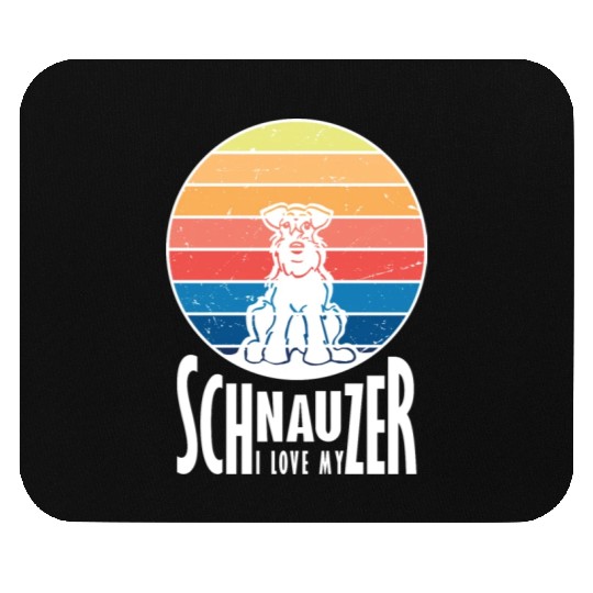 Schnauzer Love Mouse Pads