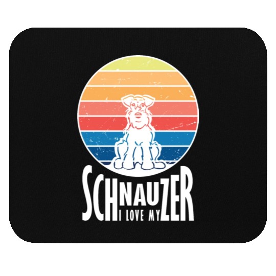 Schnauzer Love Mouse Pads
