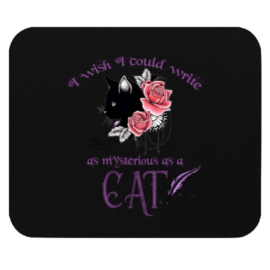 Mysterious Cat Edgar Allan Poe Mouse Pads