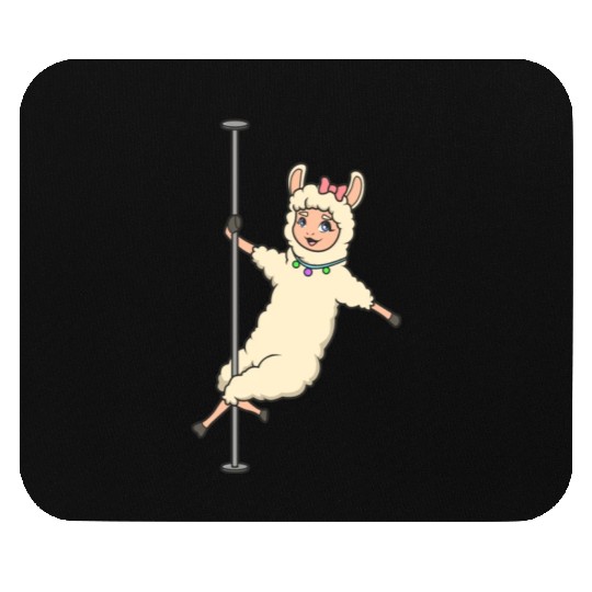 Llama On Pole Dance Pole Pole Fitness Mouse Pads