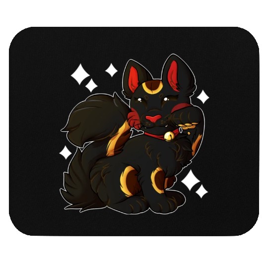 Maneki Neko Black Mouse Pads