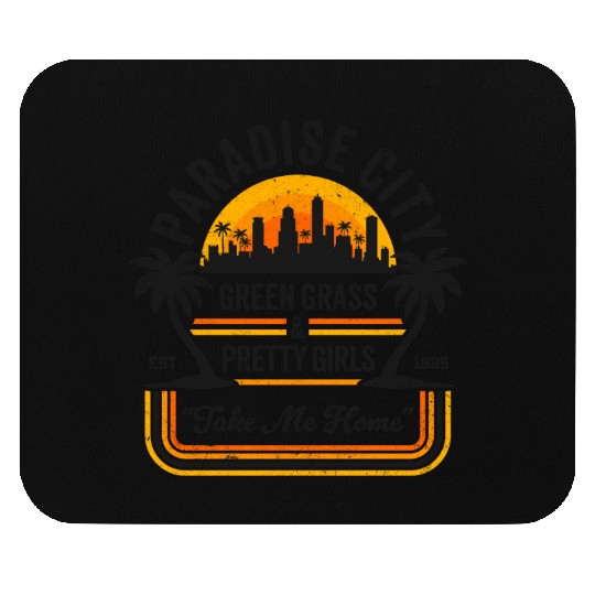 Paradise City: Funny 80's Rock Vibes Mouse Pads