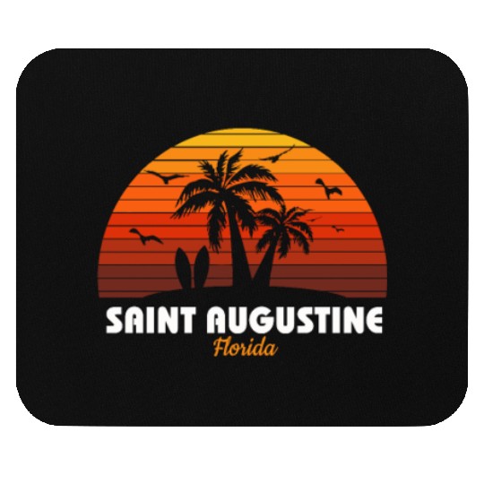 Retro Saint Augustine Florida Sunset Cool Vintage Mouse Pads