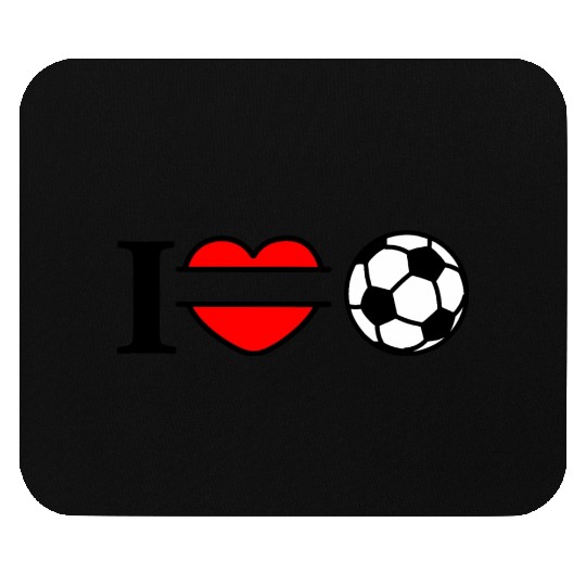 Monogram logo soccer heart Mouse Pads