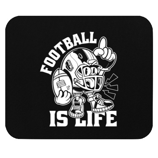 Football Is Life American Football Lover Game Day Mouse Pads