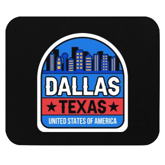 Dallas Texas USA Design for proud Dallasite Mouse Pads