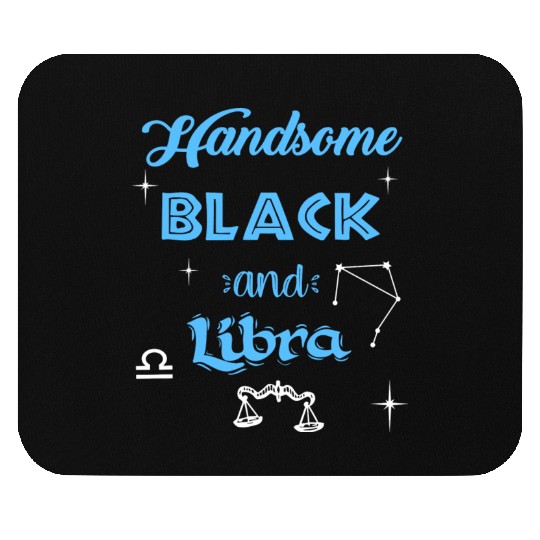 Handsome Black Libra Mouse Pads