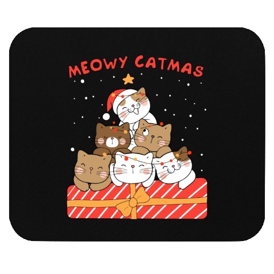 Meowy Catmas Xmas Novelty Cat Lover Mouse Pads