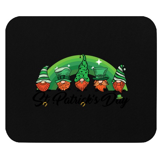 Saint Patrick s Day Horseshoe Clover Shamrock Mouse Pads