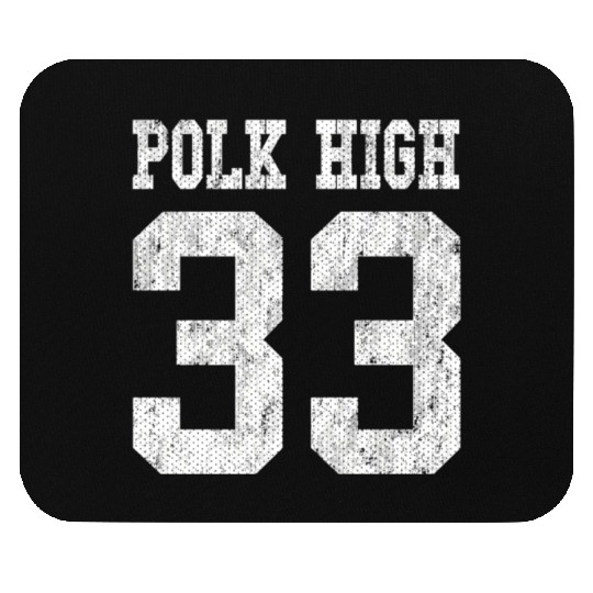 Polk High School Football Jersey 33 Aged Look Mouse Pads