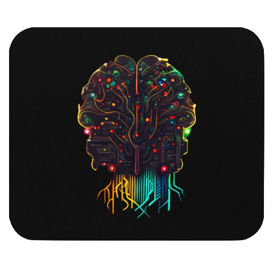 AI Artificial Intelligence Human Electric Brain Mouse Pads