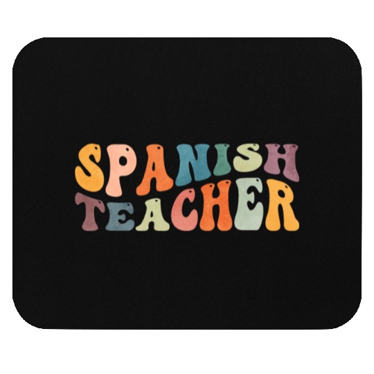 Groovy Spanish Teacher Maestra Bilingual Teaching Mouse Pads
