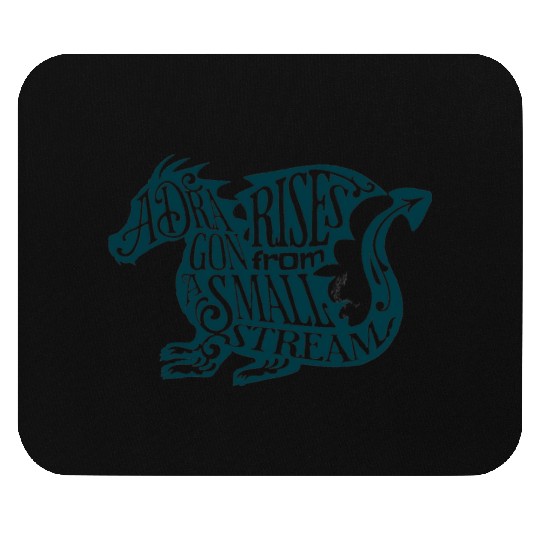 A Dragon Rises Typographic Lettering Mouse Pads