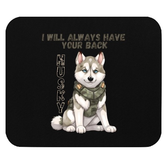 Cute Beautiful Love Husky Puppy Dog Design Mouse Pads