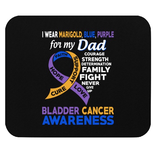 I Wear Marigold Blue Purple For My Dad Bladder Mouse Pads