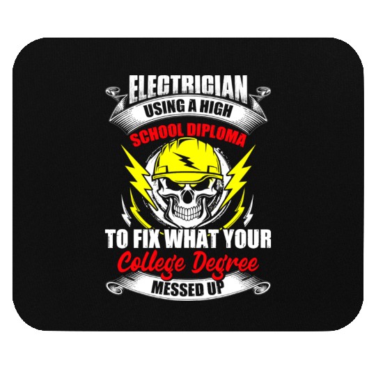 Electrician Using A High School Diploma To Fix Mouse Pads