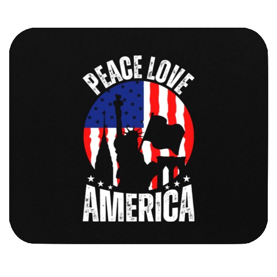 "Peace Love America Labor Day Mouse Pads - Celebrate