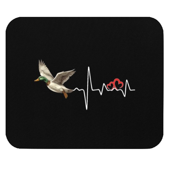 Duck Hunting Love Heartbeat Duck Hunter Mouse Pads