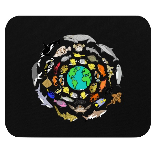 World Oceans Day Sea Life Mouse Pads