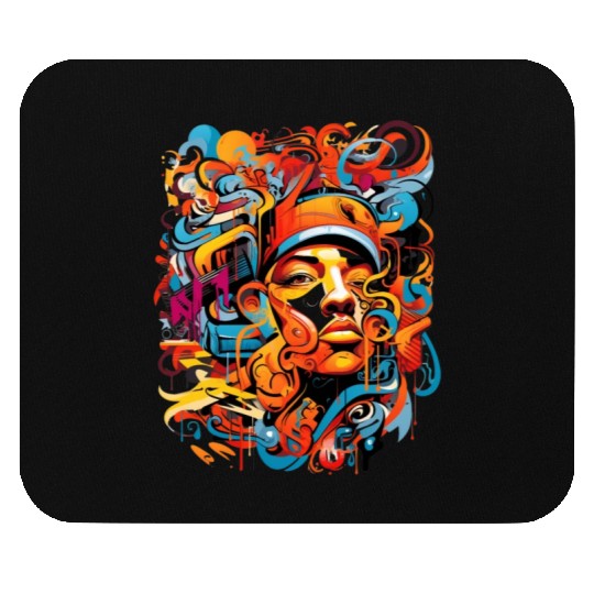 Music, hip-hop, rap, rapper, sound, gift. Mouse Pads
