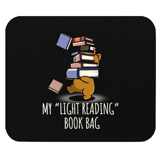My Light Reading Book Funny Tote Bag Mouse Pads