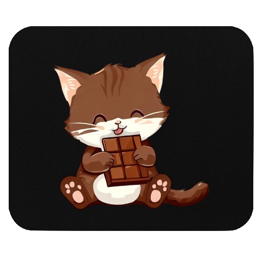 Sweet chocolate cat Mouse Pads