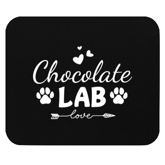 Chocolate Lab Love Mouse Pads