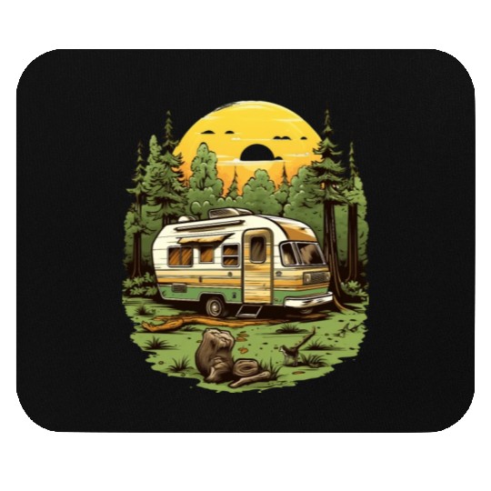 Camping, sunset, nature, freedom, gift Mouse Pads