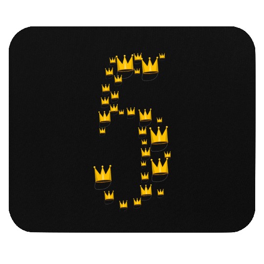number 5 five fifth digit Mouse Pads